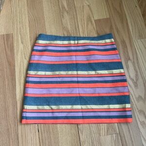 J Crew Striped Multicolor Women's Skirt